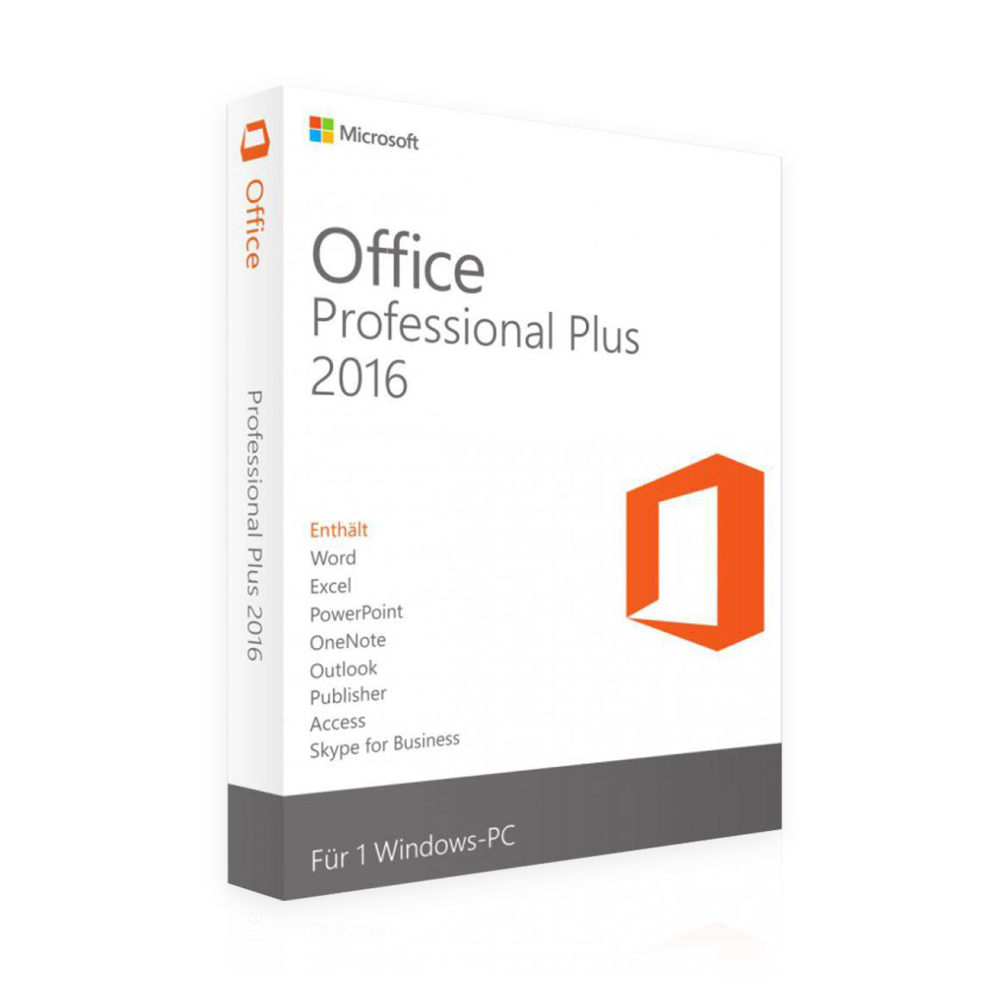 Microsoft Office 2016 Professional | Vollversion